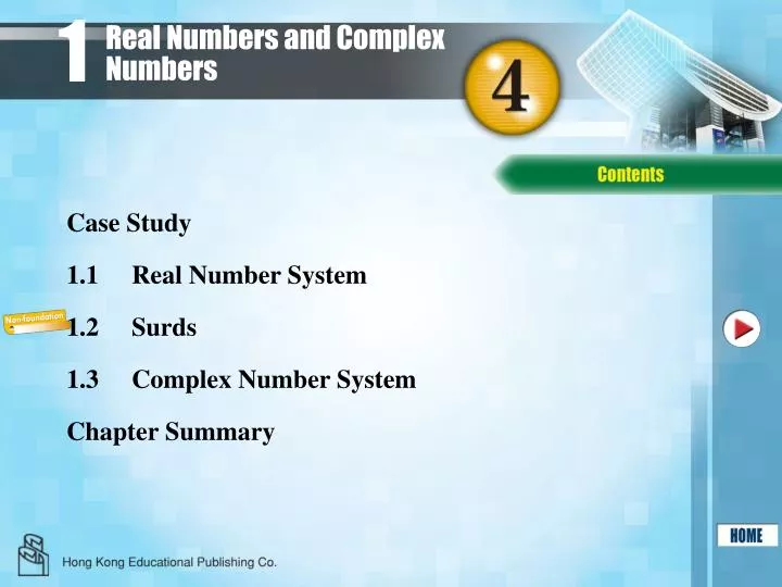 real numbers and complex numbers