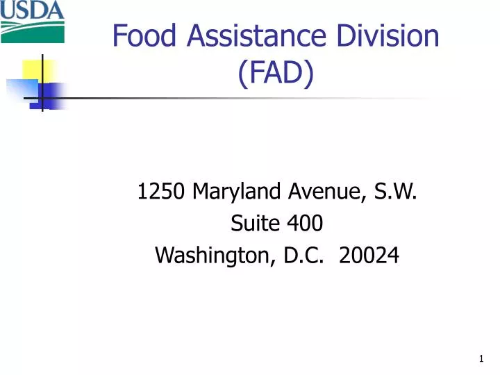 food assistance division fad
