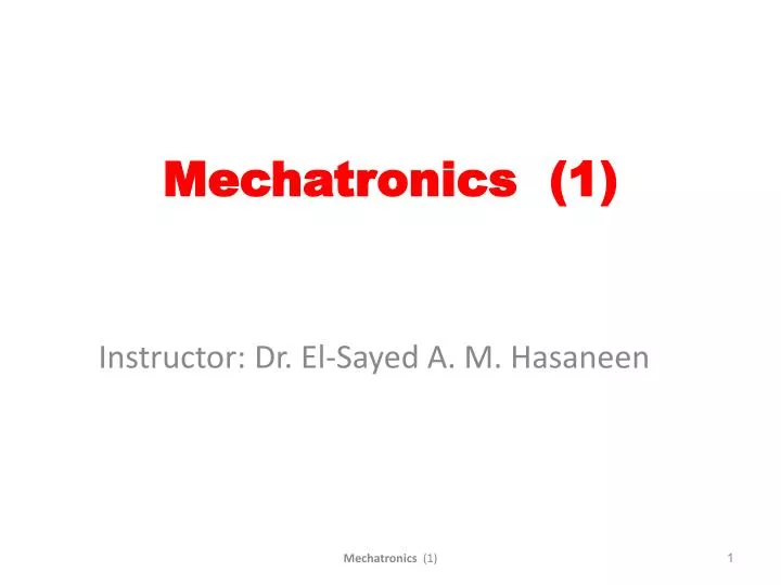 mechatronics 1