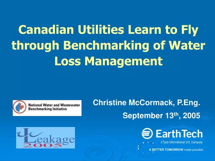 canadian utilities learn to fly through benchmarking of water loss management