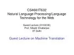 Machine Translation - slide 1