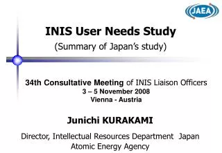 INIS User Needs Study (Summary of Japan’s study)