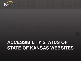 Accessibility Status of State of Kansas Websites
