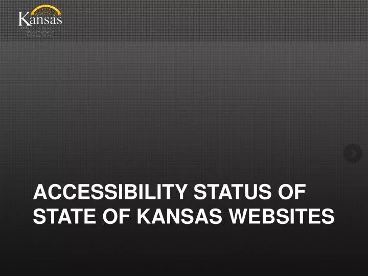 accessibility status of state of kansas websites