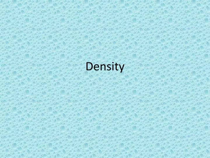 density