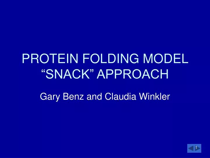 protein folding model snack approach