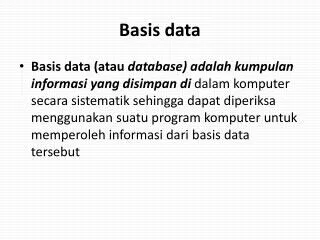 basis data