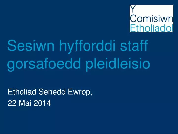 sesiwn hyfforddi staff gorsafoedd pleidleisio