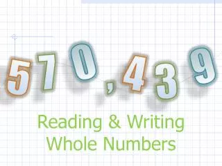 Reading &amp; Writing Whole Numbers