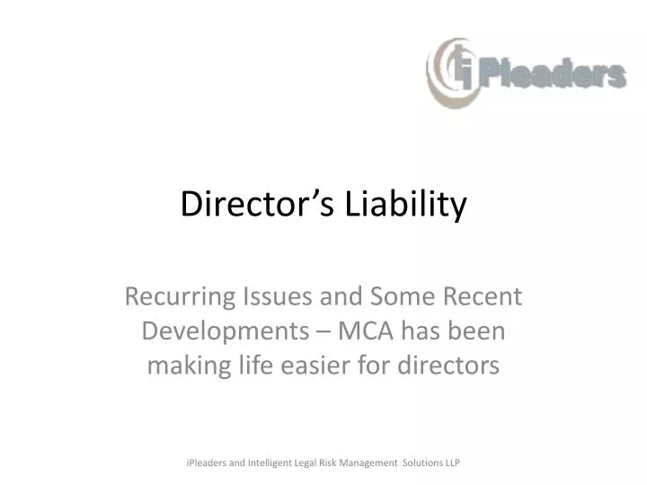 director s liability