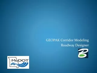 GEOPAK Corridor Modeling Roadway Designer