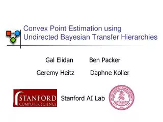 Convex Point Estimation using Undirected Bayesian Transfer Hierarchies