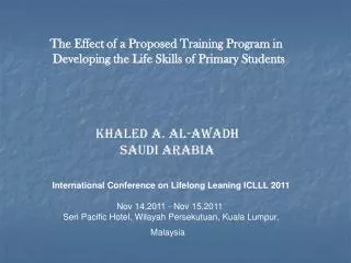 The Effect of a Proposed Training Program in Developing the Life Skills of Primary Students