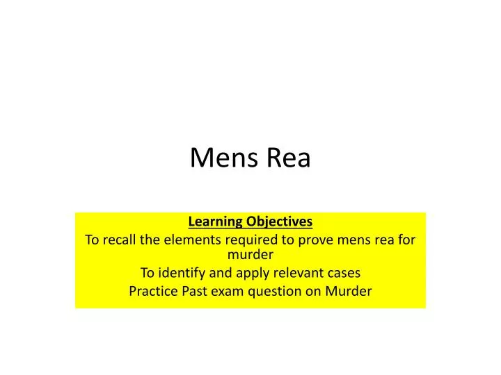 mens rea