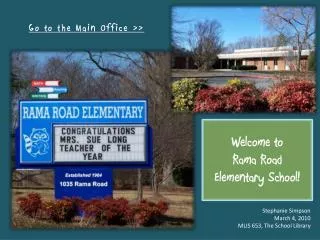 Welcome to Rama Road Elementary School!
