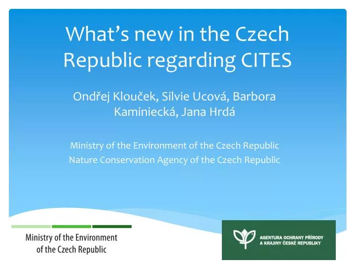 what s new in the czech republic regarding cites