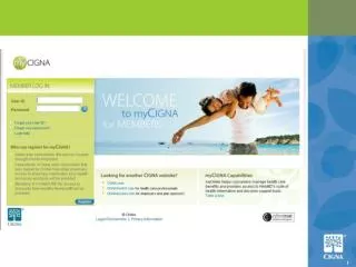 Current myCIGNA: Tab titled “My Health” (replaces “Health Resources/WebMD”)
