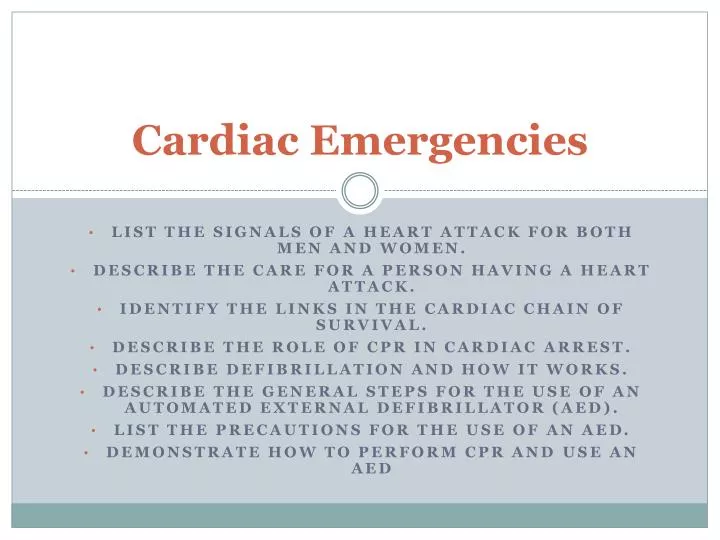 PPT - Cardiac Emergencies PowerPoint Presentation, Free Download - ID ...