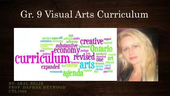gr 9 visual arts curriculum