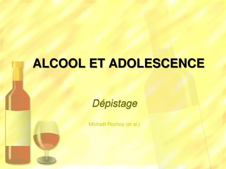 alcool et adolescence