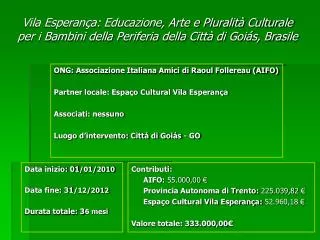 ONG: Associazione Italiana Amici di Raoul Follereau (AIFO)