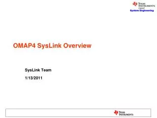 OMAP4 SysLink Overview