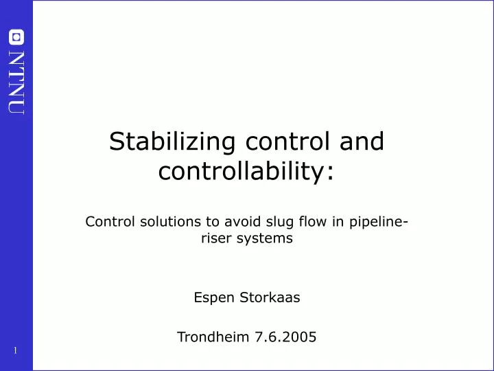 stabilizing control and controllability