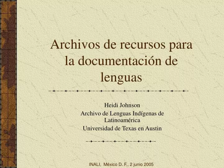 archivos de recursos para la documentaci n de lenguas