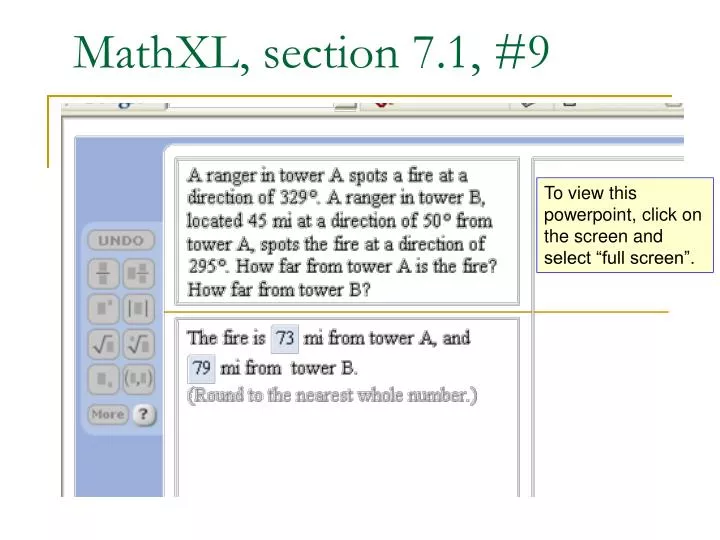 mathxl section 7 1 9