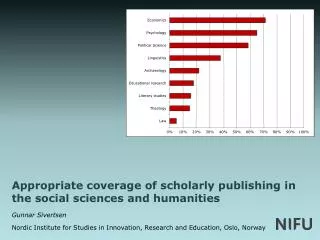 Appropriate coverage of scholarly publishing in the social sciences and humanities