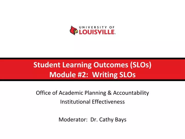 student learning outcomes slos module 2 writing slos