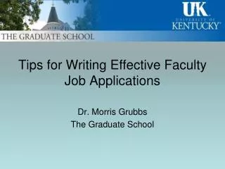 Tips for Writing Effective Faculty Job Applications