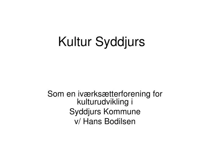 kultur syddjurs