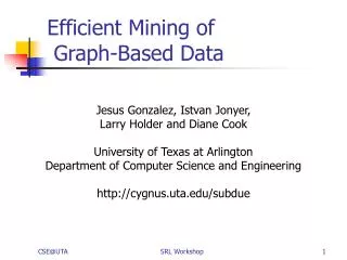 Efficient Mining of Graph-Based Data