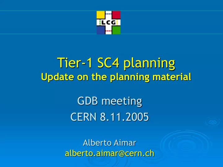 tier 1 sc4 planning update on the planning material