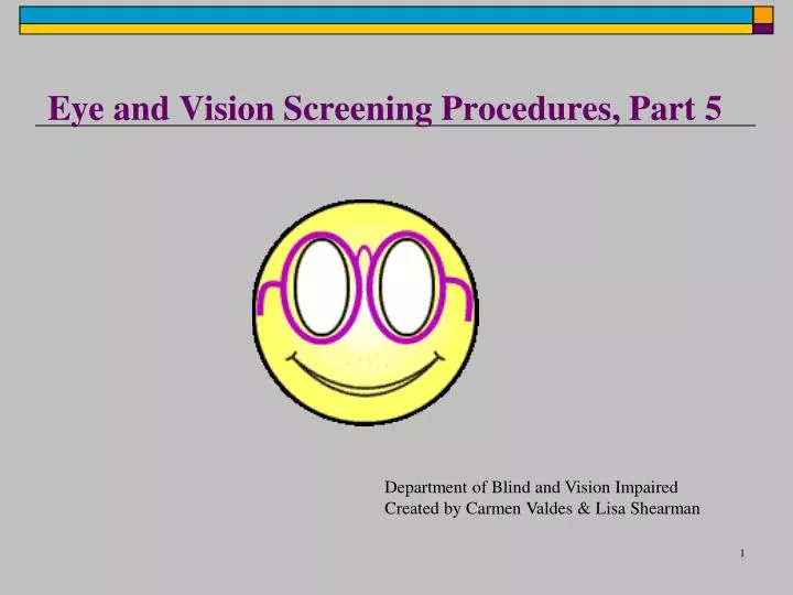 eye and vision screening procedures part 5