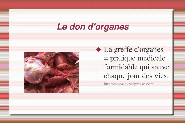 le don d organes