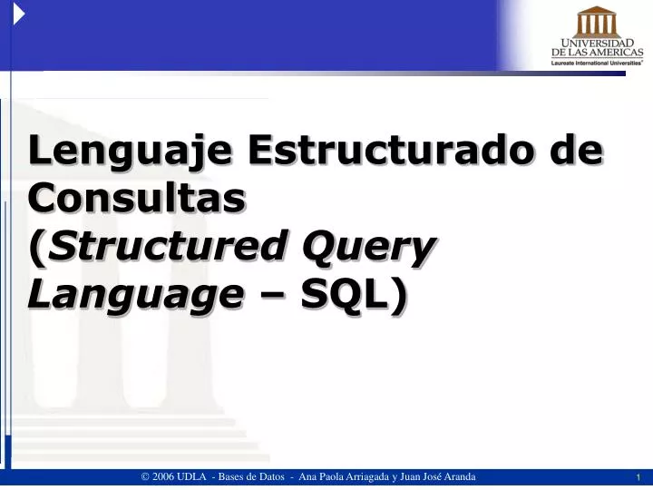 lenguaje estructurado de consultas structured query language sql