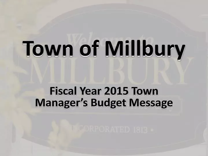 town of millbury