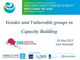 Gender and Vulnerable groups in Capacity Building