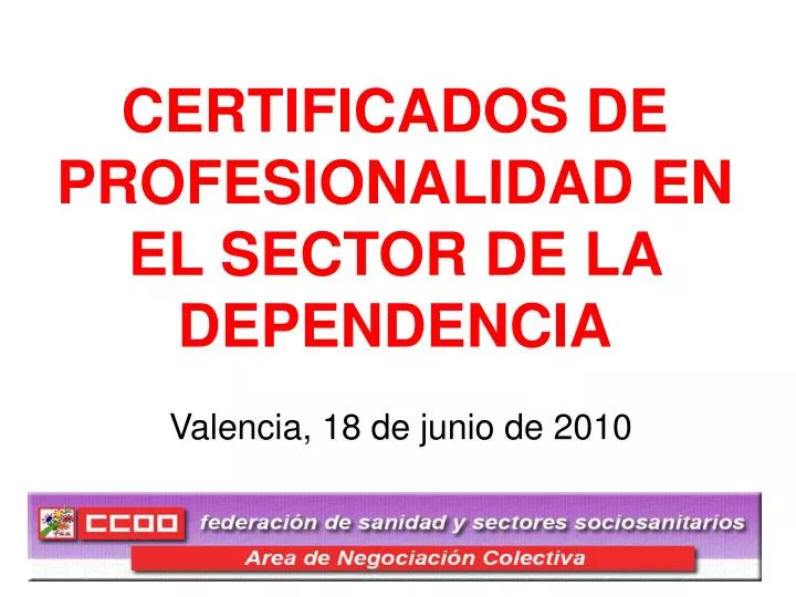 certificados de profesionalidad en el sector de la dependencia