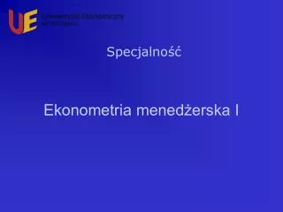 ekonometria mened erska i