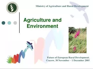 Agriculture and Environment