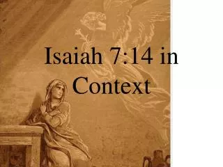 Isaiah 7:14 in Context