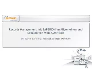 Records Management mit SAPERION im Allgemeinen und Speziell von Web-Auftritten