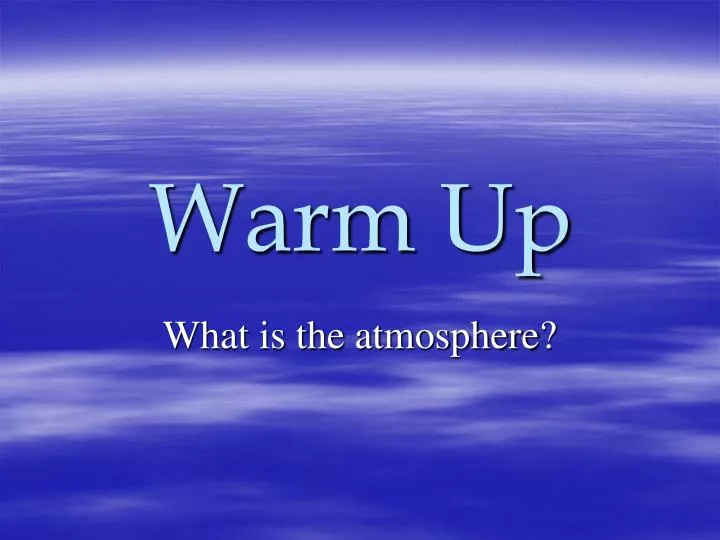 what is the atmosphere