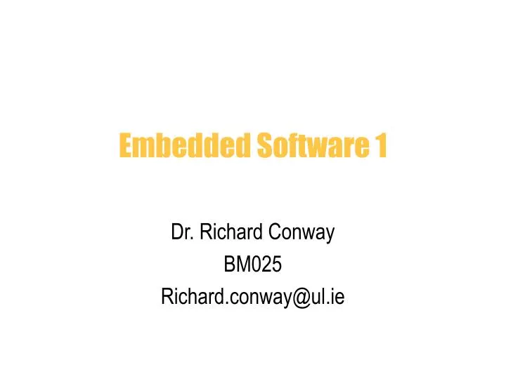 embedded software 1