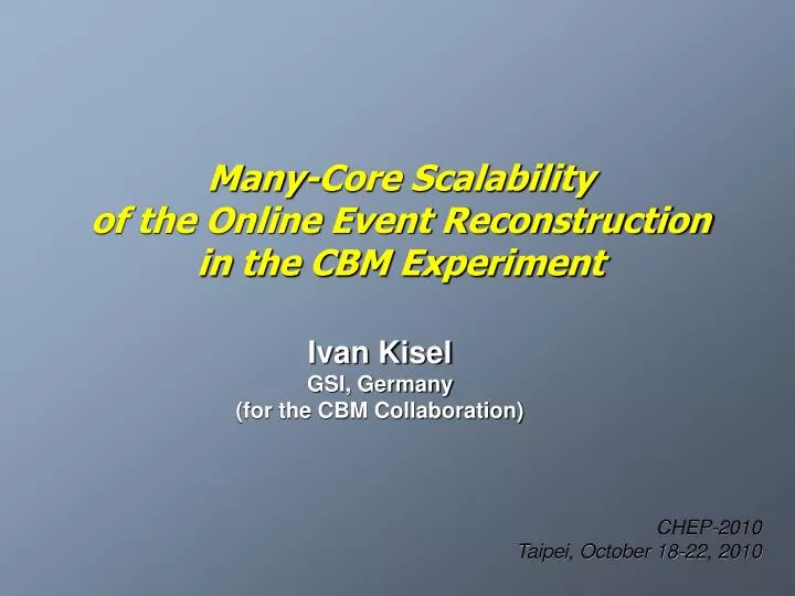many core scalability of the online event reconstruction in the cbm experiment
