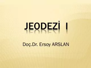 JEODEZİ I
