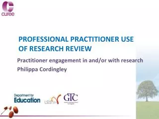 PROFESSIONAL PRACTITIONER USE OF RESEARCH REVIEW
